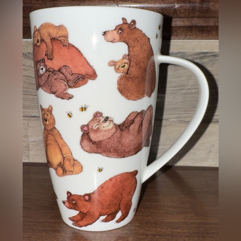 Cute 🥰 Dunoon Grizzlies Henley Tall Mug Large Fine Bone China Made in England